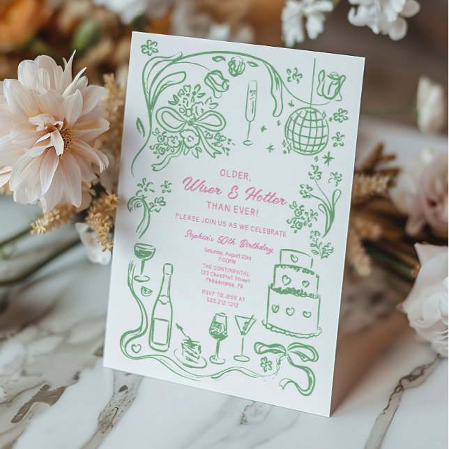 Convites Aniversário Mais Quente e Mais Quente Desenhado à  (Criador carregado)