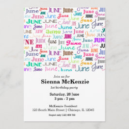 Convites Aniversário mês de junho