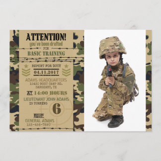 Convites Aniversário Militar da Camuflagem do Exército