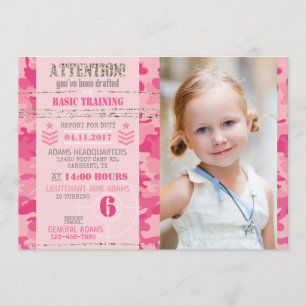 Convites Aniversário Militar do Exército de Jane GI