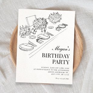 Convites Aniversário minimalista