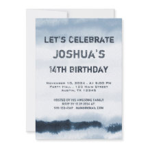 Aniversário Minimalista da Cor da Água Azul do Tee