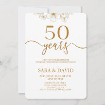Aniversário minimalista de casamento de 50 anos