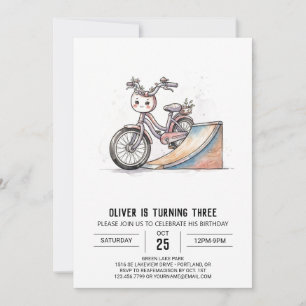 Convites Aniversário Monstro de Bicicleta Caprichoso