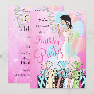 Convites Aniversário ou Festa de Solteira Diva Princesa Gar