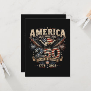 Convites Aniversário Patriótico Americano de 250 anos dos E
