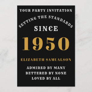 Convites Aniversário Personalizado 1950 Adicionar Seu Nome 
