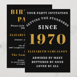 Convites Aniversário Personalizado 1970 Adicione Seu Nome P