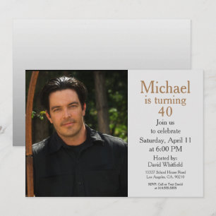 Convites Aniversário Personalizado de 40 Fotos Personaliza