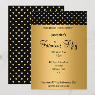 CONVITES ANIVERSÁRIO PERSONALIZADO DO PADRÃO PRETO DOURAD