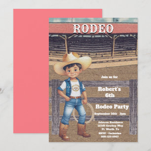 Convites Aniversário Personalizado do Rodeo Ocidental/Cowbo