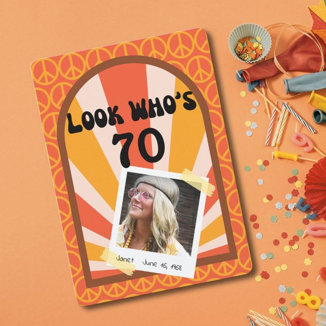 Convites Aniversário Personalizado do Rtro Hippie Sunrise (Criador carregado)