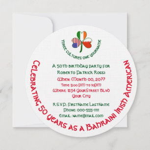 Convites Aniversário Personalizado do Trevo Irlandês do Bah