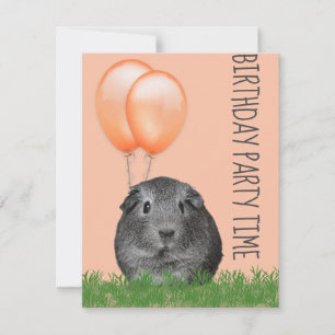 Convites Aniversário Personalizado dos Balões Laranja do 