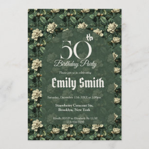 Convites Aniversário Personalizado Estético Gardenias Elega