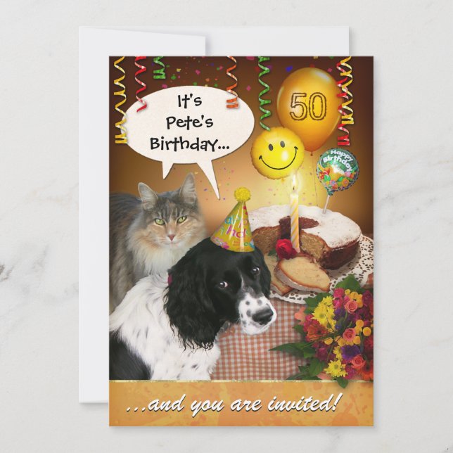 Convites Aniversário (personalizável) (Frente)