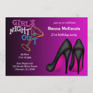 Convites Aniversário Pink Stiletts