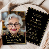Aniversário Preto e Dourado Anima 90 Anos Foto