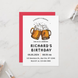 Convites Aniversário Preto Ilustrado