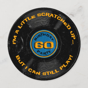 Convites Aniversário riscado do registro 60th