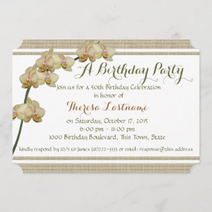 Convites Aniversário roxo da orquídea e das listras