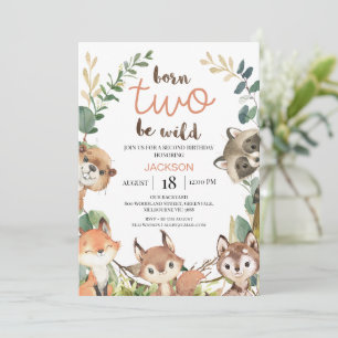 Convites Aniversário Rustic Brown Woodland Nascido Para Ser