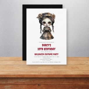 Convites aniversário spooktacular da boneca Sally Sally