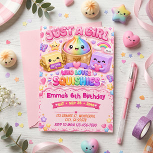 Convites Aniversário Squishy