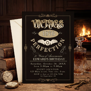 Convites Aniversário temático de uísque vintage para qualqu
