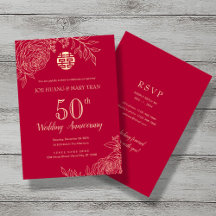 Aniversário Tradicional de Casamento Chinês Ranunc