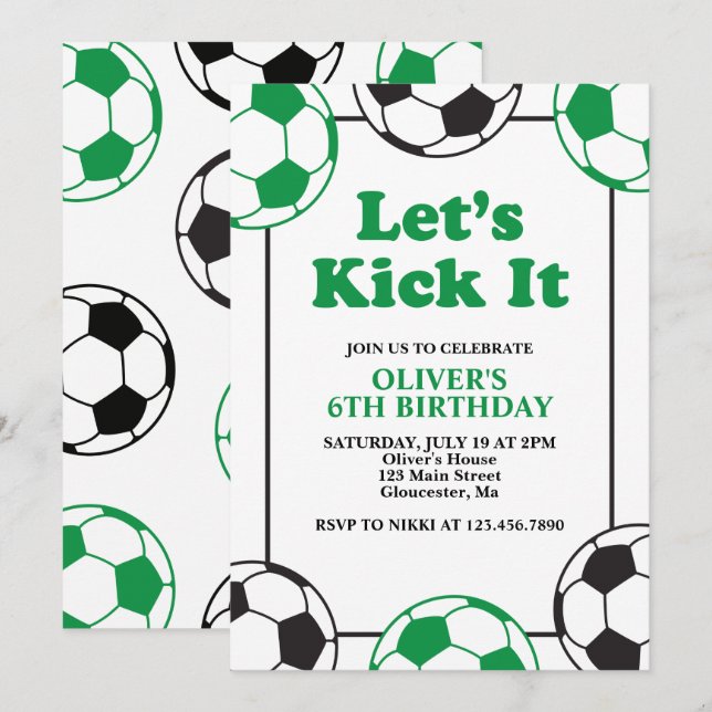 Convites Aniversário Verde e Negro do Futebol (Frente/Verso)