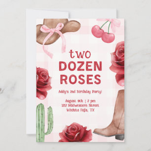 Convites Aniversário Western de Duas Dúzia de Rosas de Meni