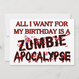 Convites Aniversário Zumbi Apocalypse