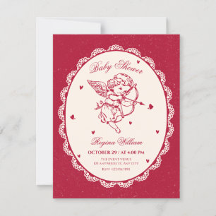 Convites Anjo cupido vintage