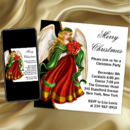Convites Anjo de Natal Festa de Natal