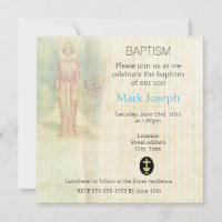 Anjo em uma textura batismal da Vintage