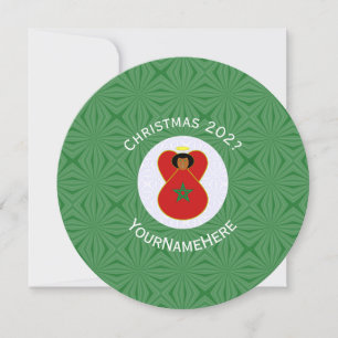 Convites Anjo marroquino Bandeira de Natal Personalizada
