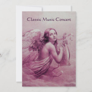 Convites ANJO TOCANDO LIRA SOBRE AS NUVENS, champanhe