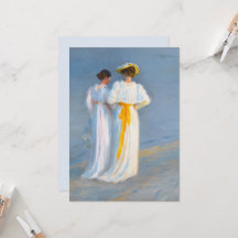 Anna Ancher e Marie Krøyer na praia, Krøyer