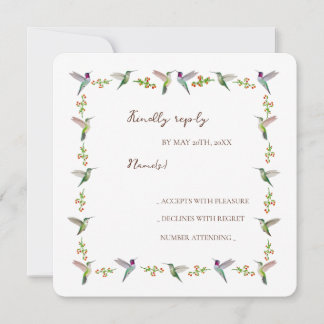 Convites Anna's Hummingbird RSVP