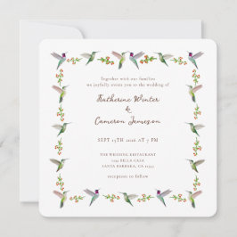 Convites Anna's Hummingbird Wedding Invitation