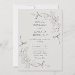 Convites Anne Elliot Romance Silencioso Casamento - Arcos d
