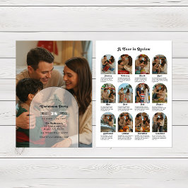 Convites Ano da Família Moderna em Revisão da Festa de Nata