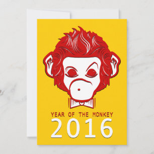 Convites Ano de 2016 do macaco
