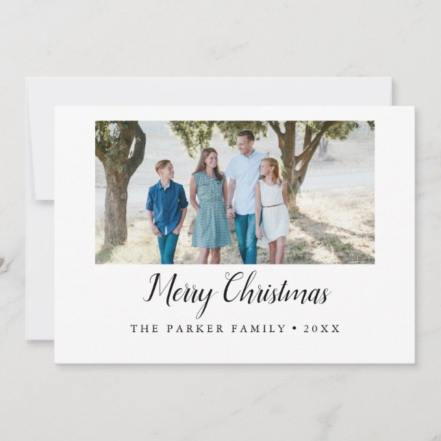 Convites Ano De Feliz Natal Elegante Em Férias De Revisão (Frente)