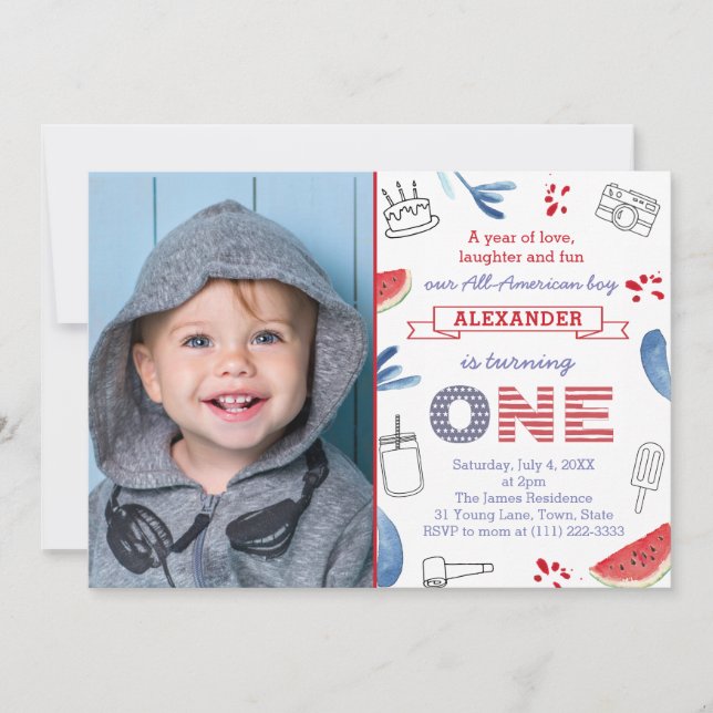 Convites Ano Do Amor, Rindo E Foto Divertida De primeiro an (Frente)