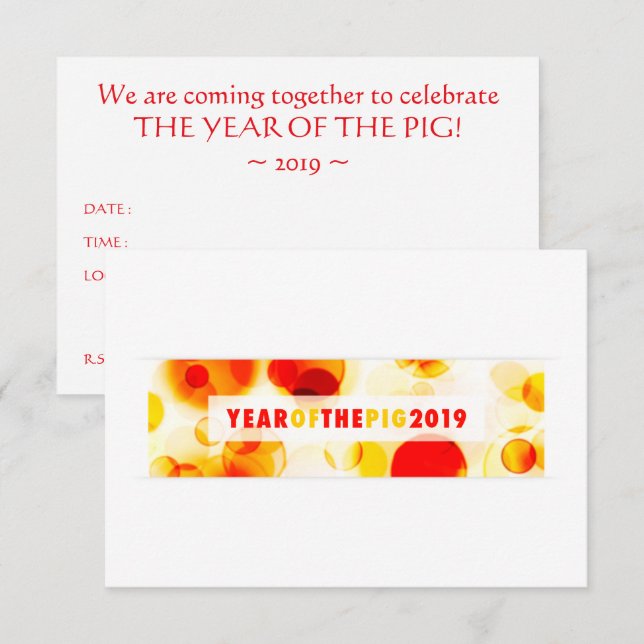Convites Ano do Banner Bokeh 2019 (Frente/Verso)