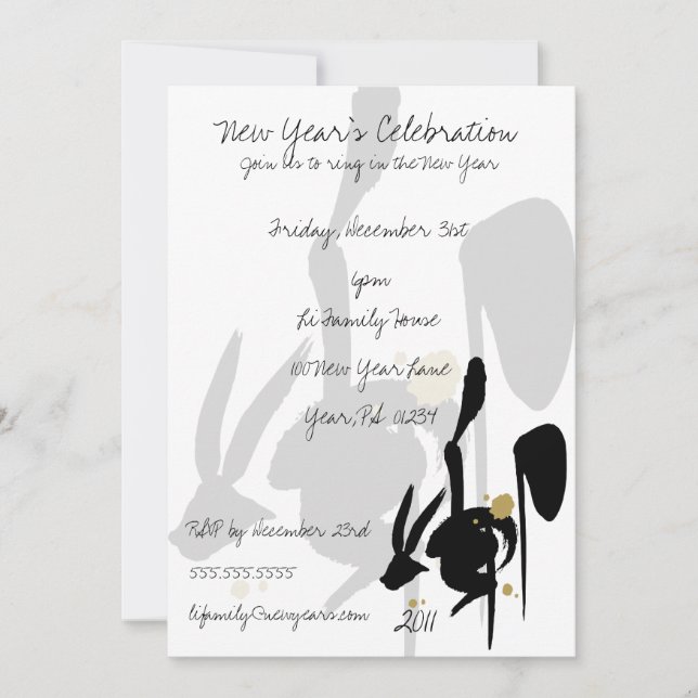 Convites Ano do Coelho (Frente)