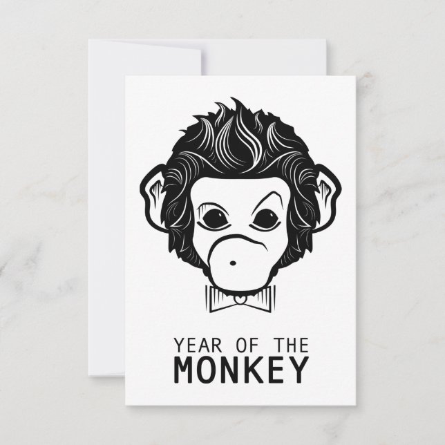 Convites ano do macaco (boliche) (Frente)