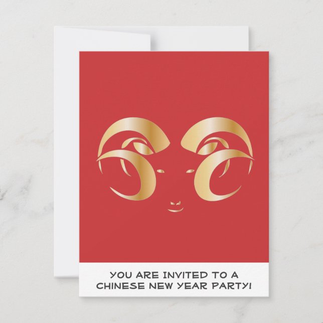 Convites Ano do Ram/Ovinos (Frente)